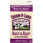 Cream-O-Land Half & Half, one pint