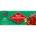 Red Diamond Decaffeinated Family Size Quart Bags Tea, 24 ct