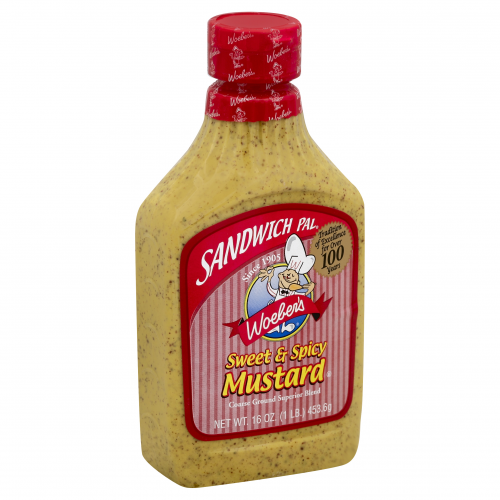 Woeber's Sandwich Pal Sweet & Spicy Mustard, 16 oz