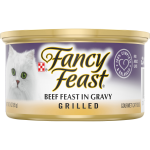 Purina Fancy Feast Gourmet Beef Feast in Gravy Grilled Cat Food, 3 oz
