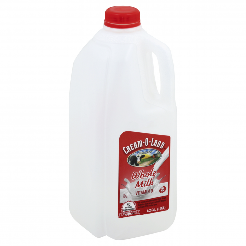 Cream-O-Land Whole Milk, 64FL OZ 1/2 gal