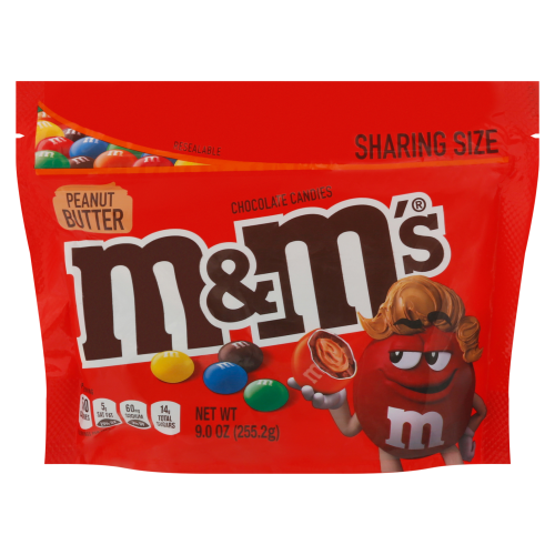 M&M's Peanut Butter Chocolate Candies Sharing Size, 9.0 oz