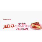 JELL-O Strawberry Cheesecake No Bake Dessert Kit, 19.6 oz