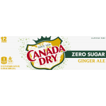 Canada Dry Zero Sugar 12 Pack Ginger Ale, 12 fl oz, 12 ct