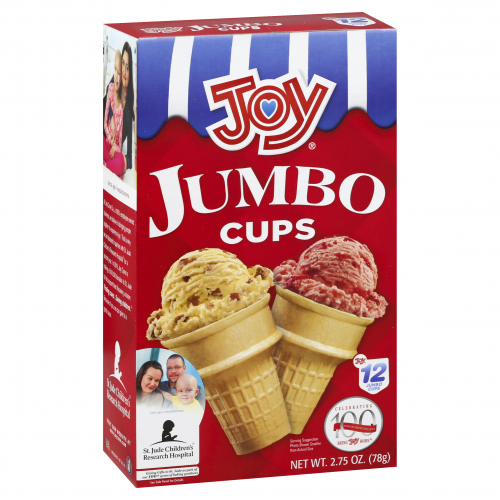 Joy Jumbo Ice Cream Cups, 12 cups