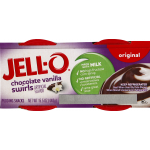 JELL-O Original Chocolate Vanilla Swirls, 15.5 oz, 4 ct