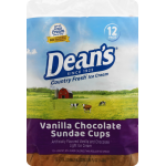 Dean's Light Vanilla Chocolate Sundae 12 Pack Ice Cream Cups, 3 fl oz, 12 ct