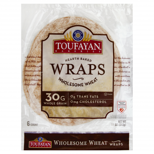 Toufayan Bakeries Wraps Wholesome Wheat, 11 oz