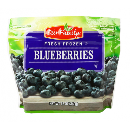 Our Family Fresh Frozen Blueberries, 12 oz