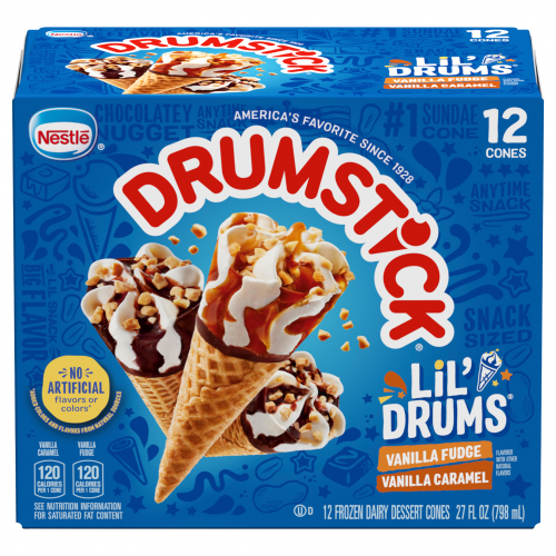 Nestle Drumsticks Lil' Drums Ice Cream Cones Variety Pack, 12 ct