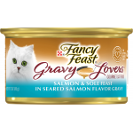 Purina Fancy Feast Gourmet Salmon & Sole Feast in Seared Salmon Flavor Gravy Cat Food, 3 oz