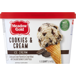 Meadow Gold Cookies & Cream Ice Cream, 1.5 quart