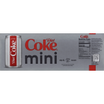 Diet Coke Diet Mini Zip Sized Cola, 7.5 fl oz, 10 ct