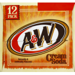 A&W 12 Pack Cream Soda, 12 fl oz, 12 ct