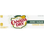 Canada Dry Zero Sugar 12 Pack Ginger Ale, 12 fl oz, 12 ct