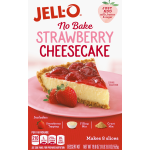 JELL-O Strawberry Cheesecake No Bake Dessert Kit, 19.6 oz